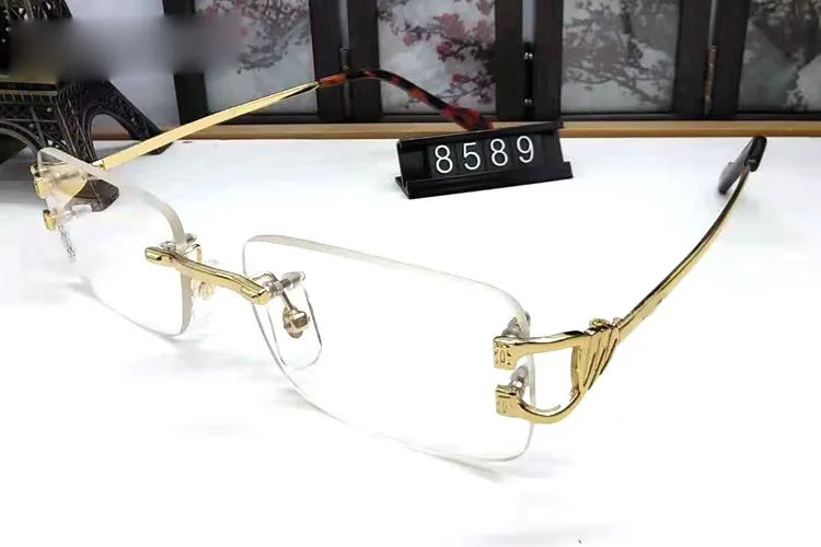Pawes очки оправа мужские солнцезащитные очки Золотые очки без оправы для женщин антибликовые прозрачные линзы очки по рецепту 9801
