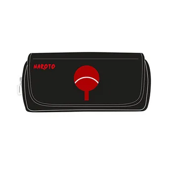 

Pen Bag Black Makeup Bags School Pen Pouch Anime Naruto Print Boys Girls Pencil Cases Stationery Bags for Students