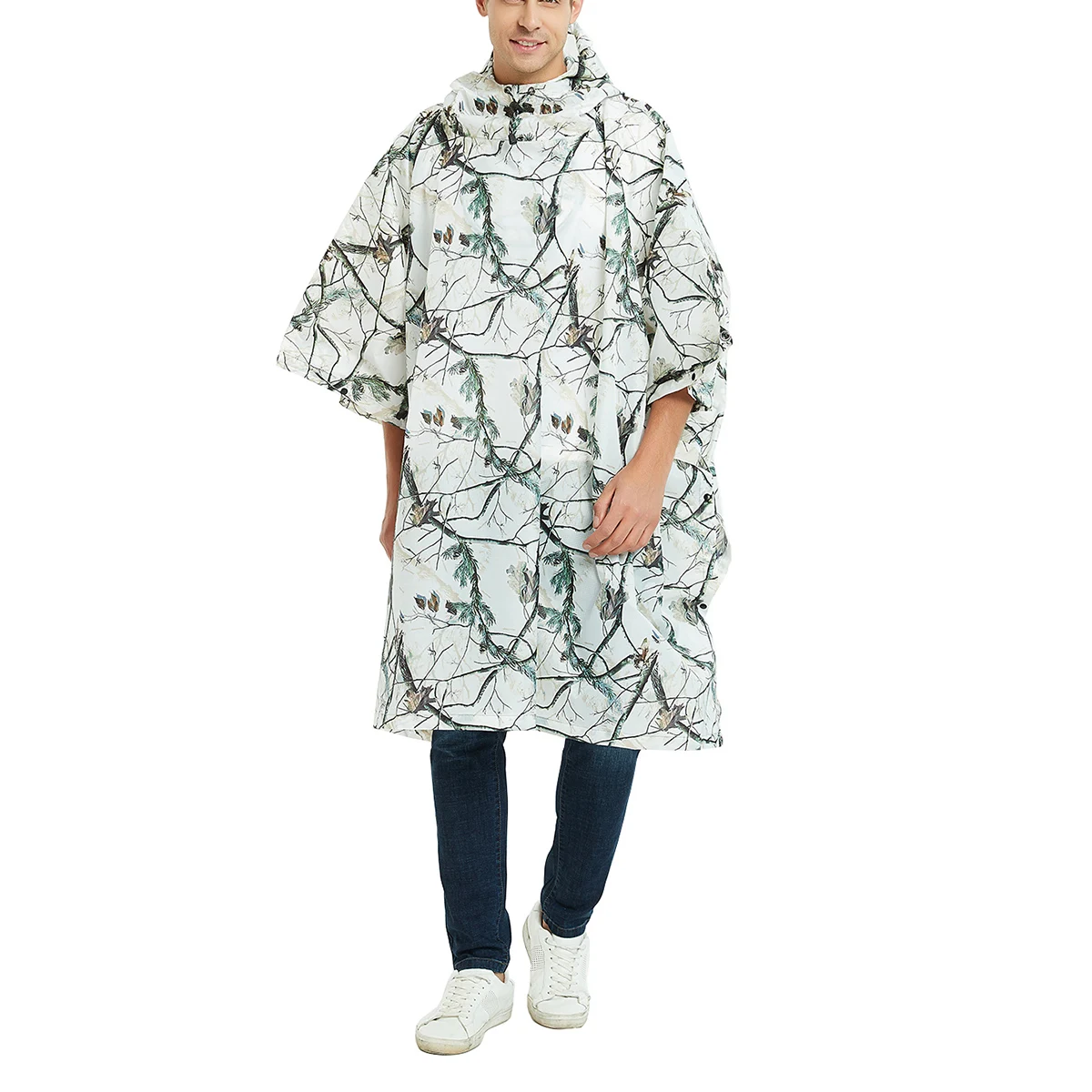 Водонепроницаемый Легкий Многофункциональный дождевик непроницаемый дождевик пончо с капюшоном Камуфляжный плащ охотничья одежда для женщин