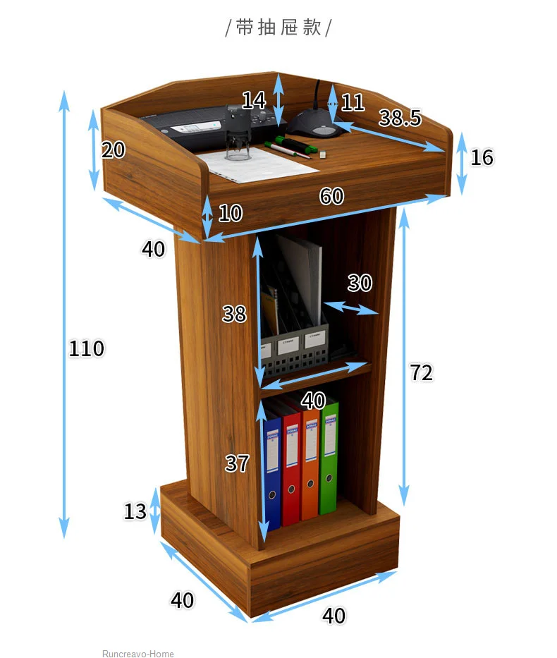 Reception Desk Church Pulpit Acrylic Podium Modern Cash Register Church Pulpit Furniture Pulpitos with Drawer