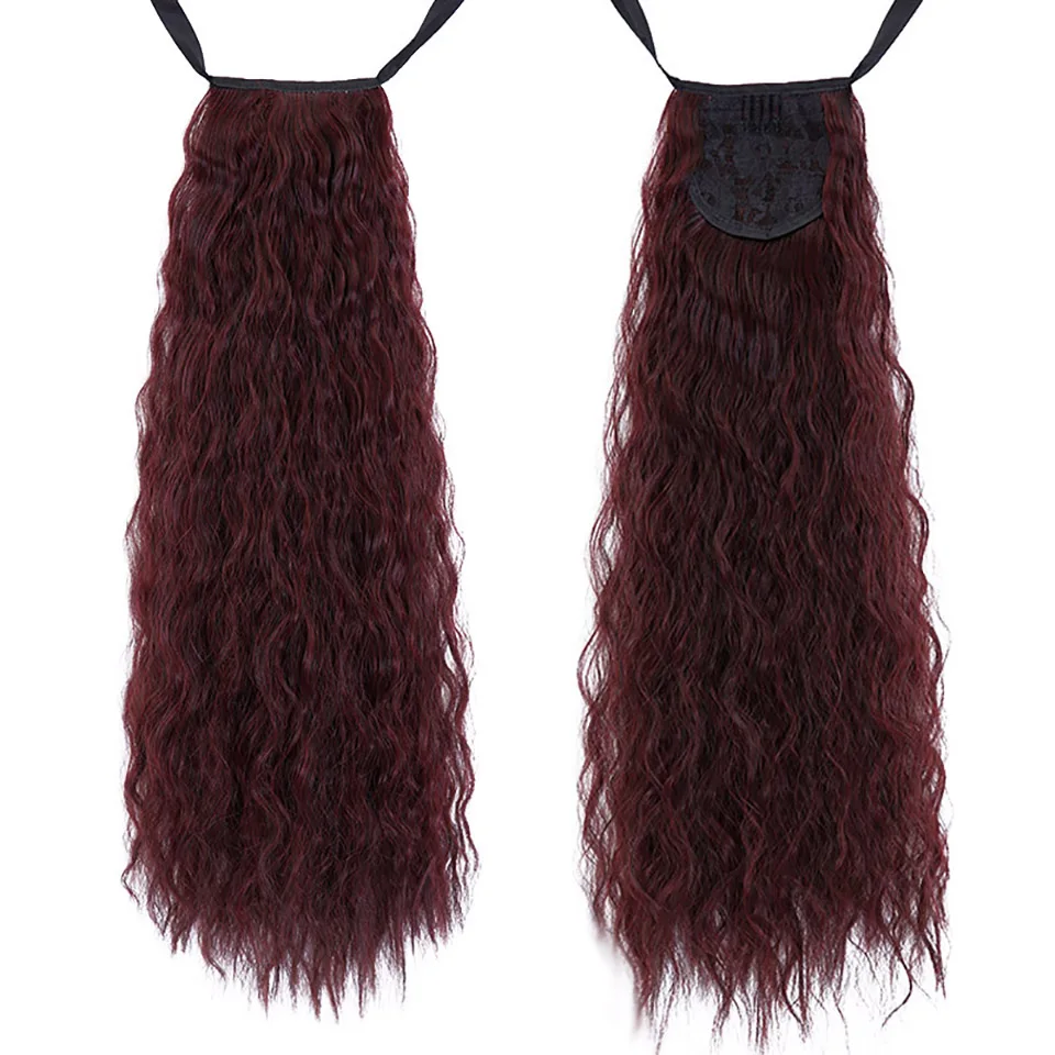 

long curly ponytail tied to hair 8 colors to choose from 110g Synthetic Ponytails For White