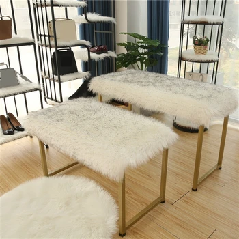 

Plush Carpet Display Counter Shelf Mat Floor Dressing Table Shop Decoration Interior Bedroom Living Room Fur Rug Door Round