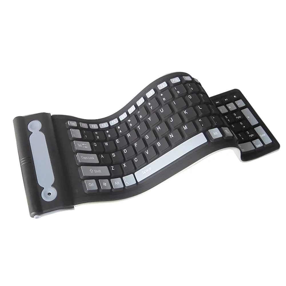

2.4G Rollup Flexible Universal Laptops Desktop Silicone Computer Accessories USB Folding Wireless Keyboard Silent Typing