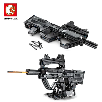 

SEMBO 704970 1430pcs MOC Aviation series Building Blocks The Wandering Earth Assault Rifle Bricks Toys for Kids