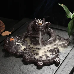 Backflow Incense Burner Creative Ceramic Ornamental Decoration Indoor Tea Ceremony Antique Purple SandalwoodAloes Incense Burner