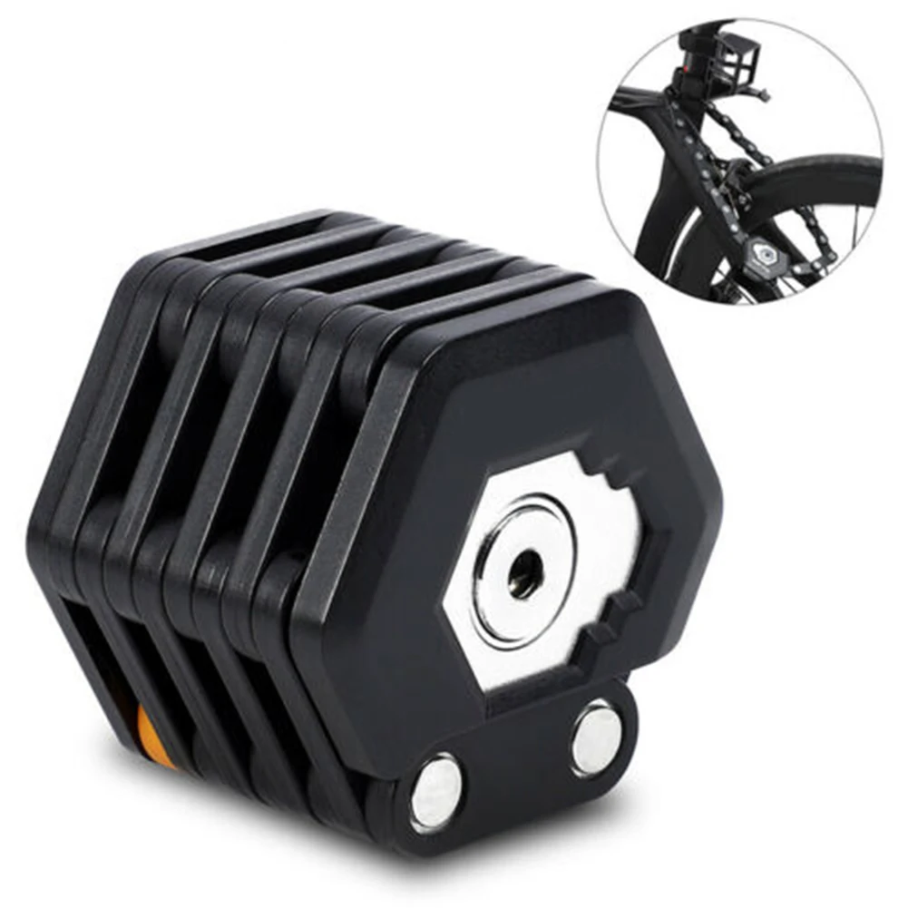 

Foldable bicycle lock with 3 keys hamburger lock anti-theft strong bicycle folding lock bracket bicycle chain lock