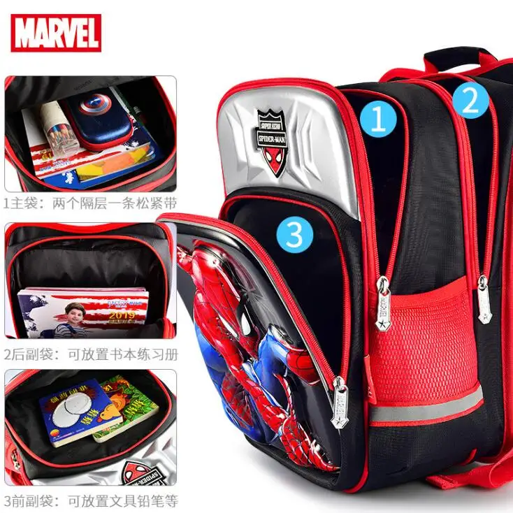 Disney Spider Man книжная сумка мультфильм плечо рюкзак дети школьные рюкзаки для