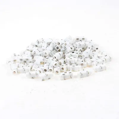 

150 Pcs 3-Pin 3.5mm Female Headphone Stereo Socket Jack Adapter White