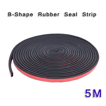 

Black Seal strip Accessories 5M Rubber Weatherstrip Universal Double-sided
