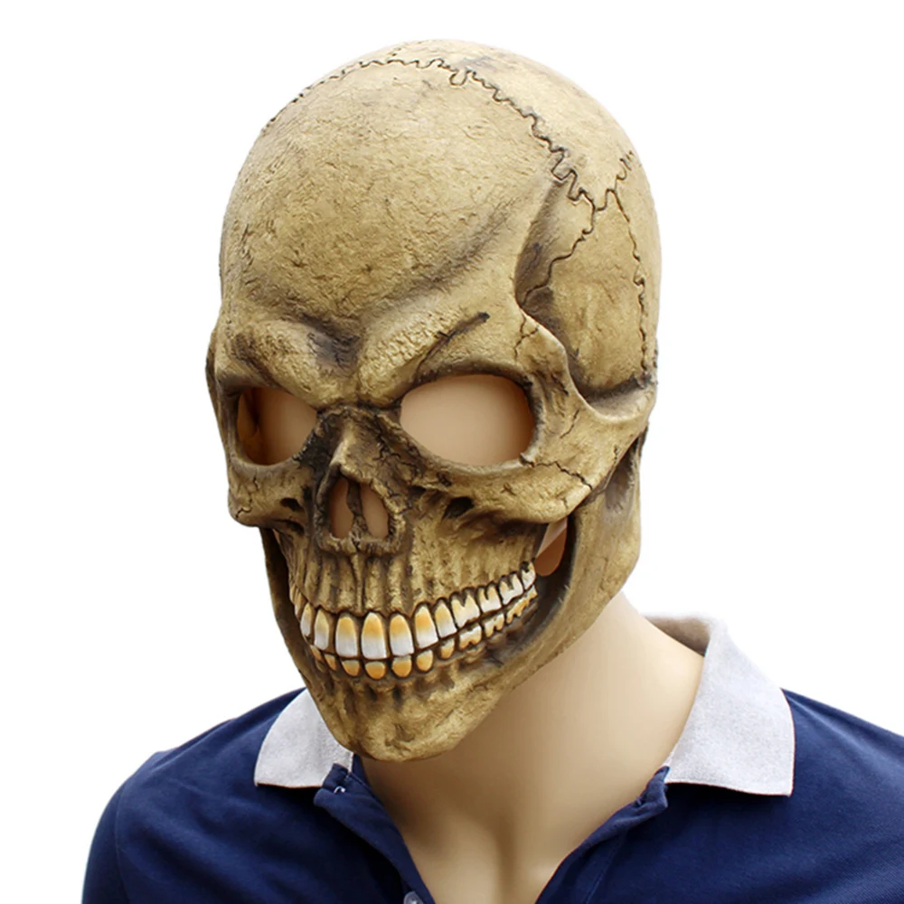 

Halloween Scary Mask Zombie Horror Grimace Mask Bone Skeleton Head Cosplay Decoration Masquerade Skull Bones Full Mask