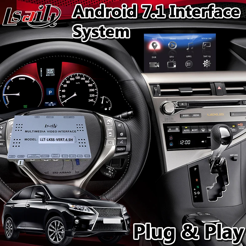 Lsailt Android мультимедийный видео интерфейс для Lexus RX 450h 2013- год мышь управление автомобиля gps навигационная коробка для RX450h