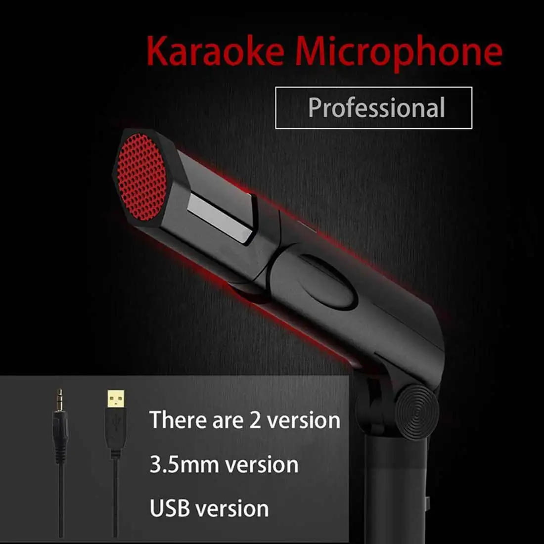 Настольный микрофон 3,5 мм проводной USB конденсаторный микрофон для караоке/домашнего компьютера/студии