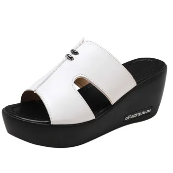 

Women's Sandals Platform Shallow Cross High Heel Wedges Waterproof Fishmouth Open Toe Sandals Summer New Style 2020