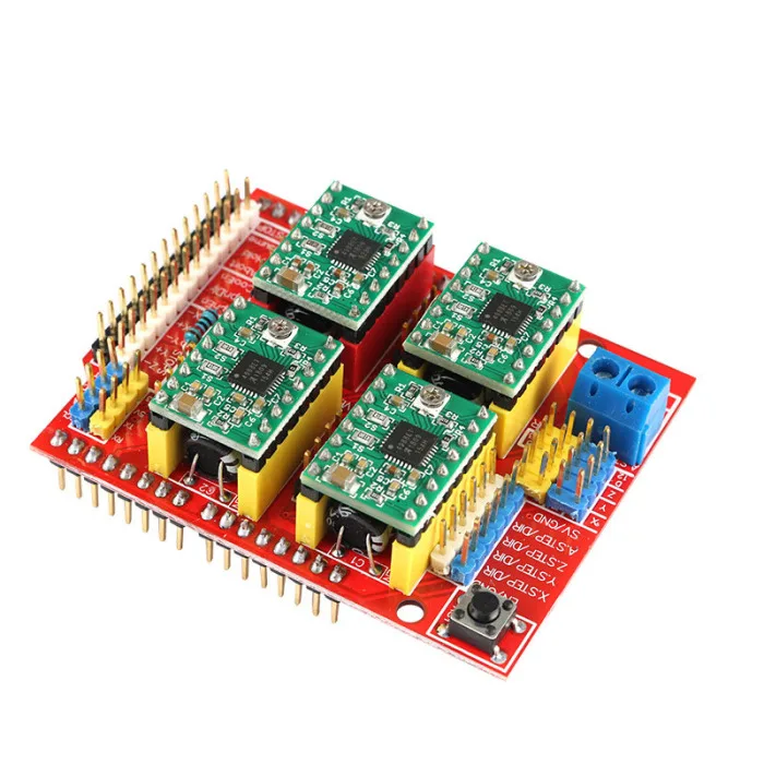 1 комплект A4988 Плата расширения драйвера+ UNO R3 с USB кабелем+ CNC щит V3 гравировальный станок GV99