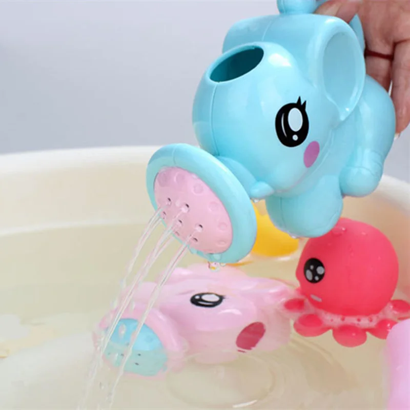 Baby Bath Toys Lovely Elephant Shape Animal Children Kids Bathroom Play