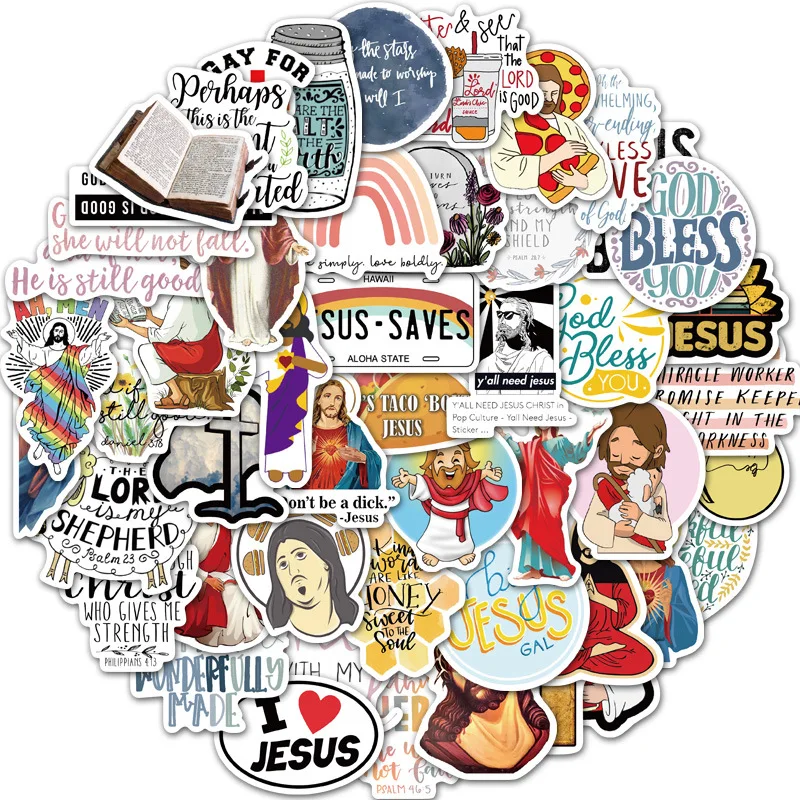 

10/30/50PCS Jesus Christian Faith Sticker Luggage Computer Graffiti Sticker Sticker Decoration Wholesale
