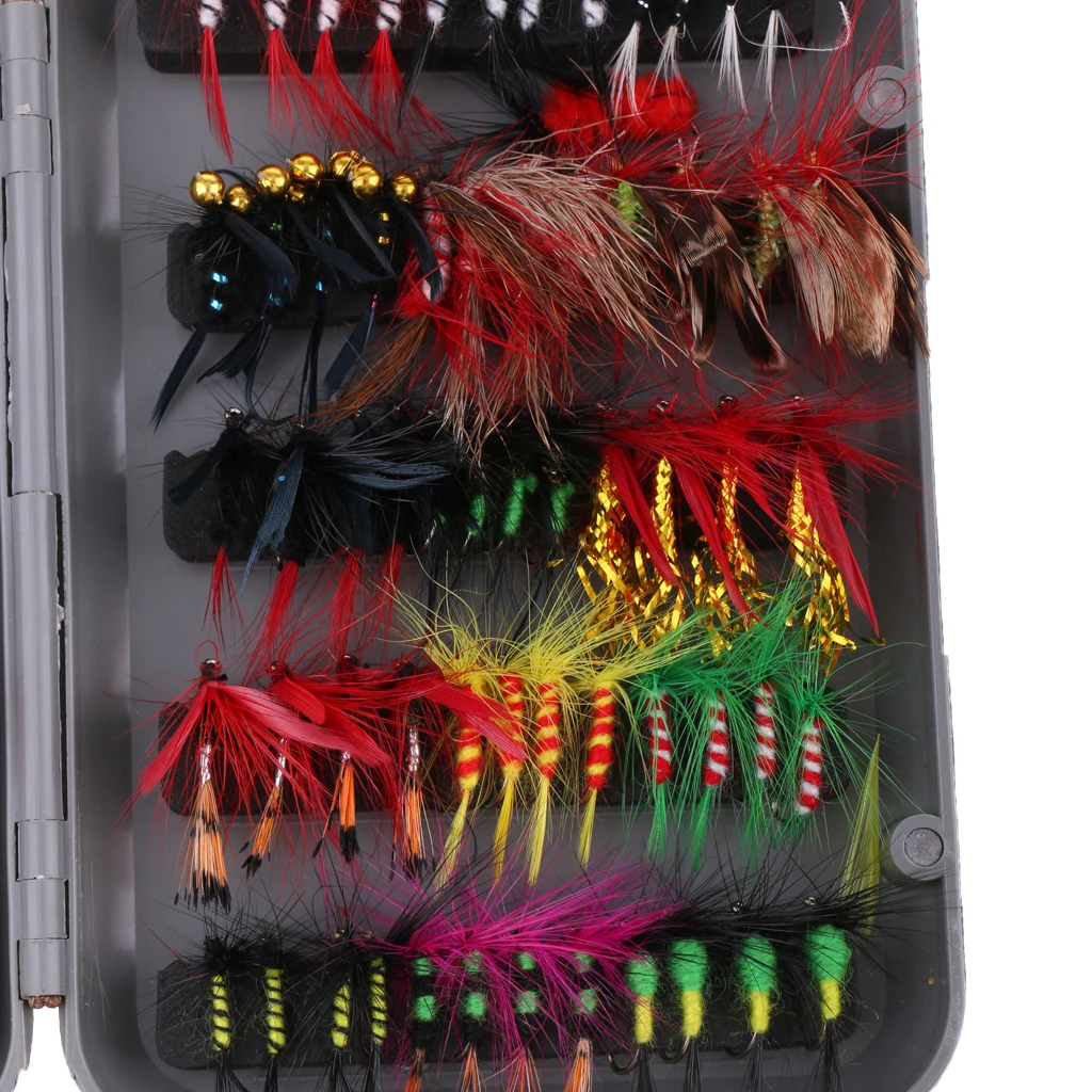 100pcs Hook Bait Lure Crankbaits Life-like Dragonfly Insects Floating Fly Fishing Flies
