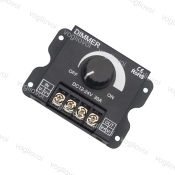 

Vogliovoi LED Dimmer Switch DC12V 24V 30A Brightness Adjustable Controller Single Color LED Strip Light Dimmer For Lamp Bulb