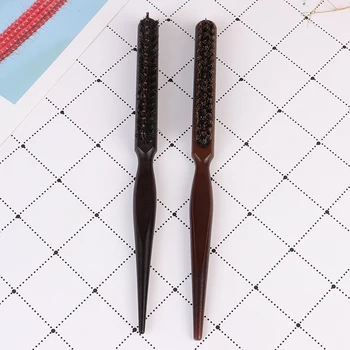 

Wooden Handle Natural Boar Bristle Hair Brush Fluffy Comb Hairdressing Barber Hair Styling Tools