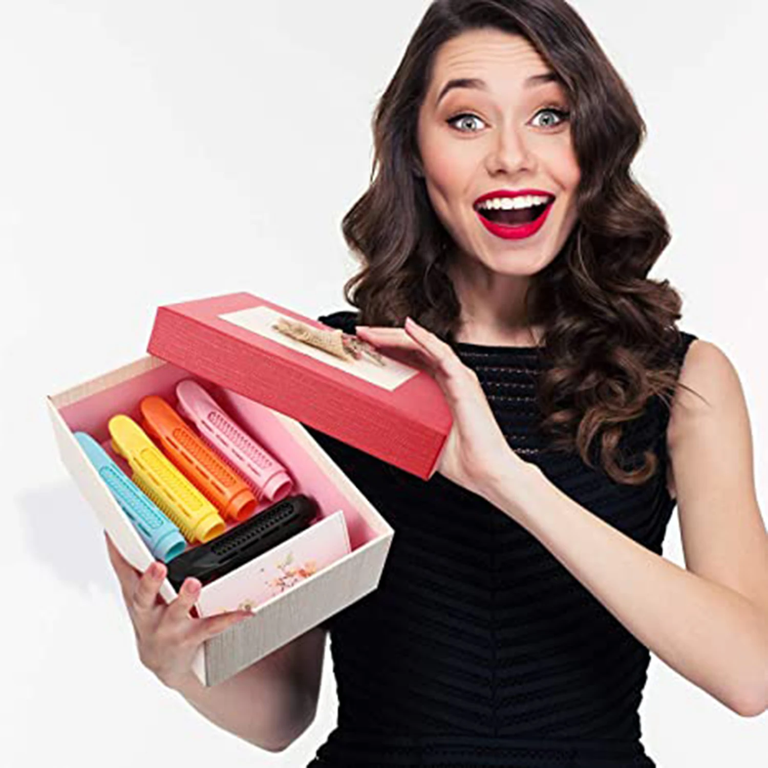 Ferramenta de Estilo Volumizing Raiz Cabelo Clipe Curler Rolos Naturalmente Fofo Faça Você Mesmo Doces Cor Leve Facilmente Carregando 12 Pçs 6 Beleza e saúde