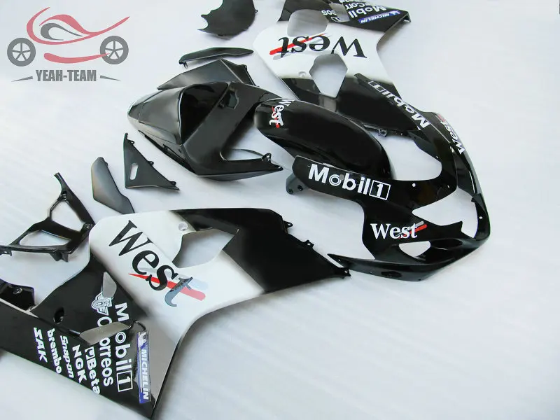Высокое качество ABS Обтекатели для Suzuki GSXR600 2004 2005 GSX R750 K4 04 05 GSXR 600 750 Черный WEST комплекты мотоциклетных обтекателей