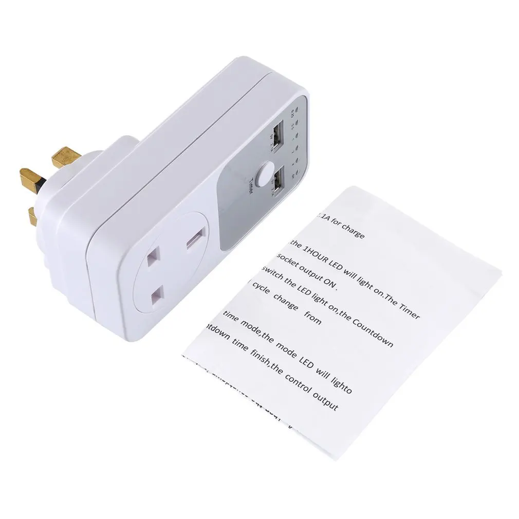 

Dual USB Timing Socket Switch Electronic Device Countdown Socket Smart Control Socket Pluggable Socket