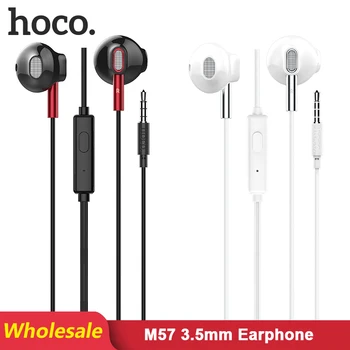 

HOCO M57 21 pcs/Lots Wholesale In Ear Earphone Earbud Control Wired Earphones Headset with Mic for iPhone 6 Samsung S6/ S6 Edge
