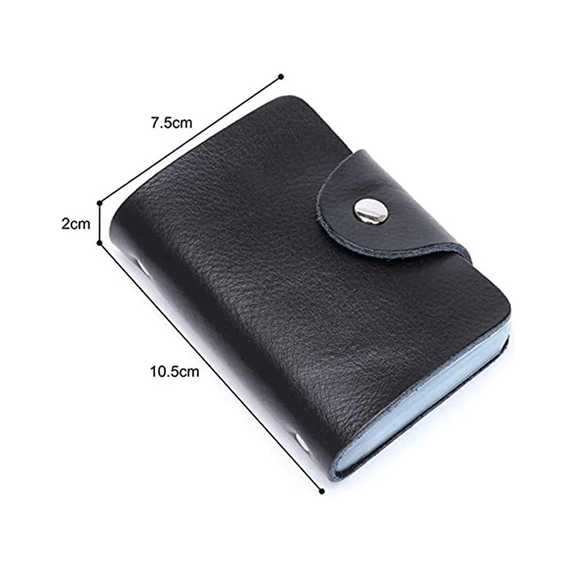 Tarjetero cuero sintético para hombre y mujer, Cartera de bolsillo delgada, de tarjetas de identificación, 24 y recipientes de almacenamiento| - AliExpress