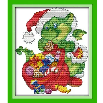 

Christmas Snake (2)! DIY 11CT 14CT Counted Cross Stitch Sets Kits For Needlework Embroidery Knitting Needles Handmade Patchwork