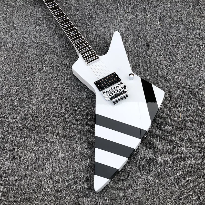 

2019 Factory Custom Electric Guitar with Black and white painted body,Mahogany body and neck, Rosewood fingerboard,free shipping