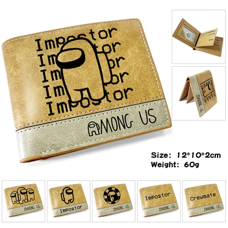 

Original Among Us Game Wallet Student Men and Women Leather Wallet Short Card Bag Coin Purse Christmas Gift