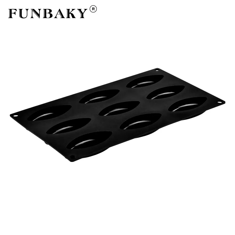 Силиконовая форма для торта FUNBAKY овальной формы с 9 отверстиями украшения выпечки