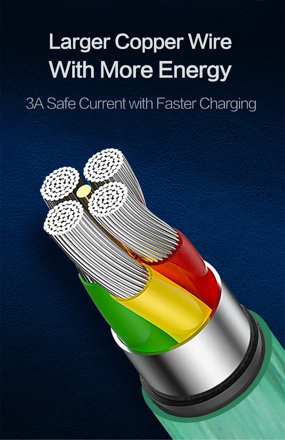 Power4 два пакета Micro USB шнур 3,0 для Android телефонов зарядное устройство Реверсивный Micro светодиодный кабель USB для samsung быстрой зарядки Microusb