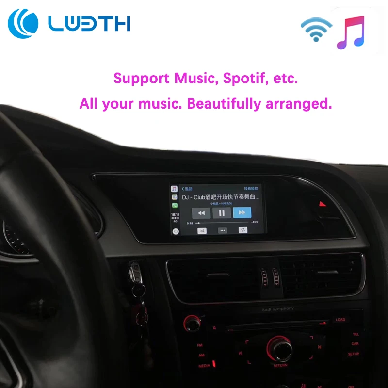 Wi Fi беспроводной Apple Carplay Car play 2010 2016 A4 A5 Q5 MMI 2009 2011 A6 A7 A8 C6 Android Зеркало для Audi с iOS