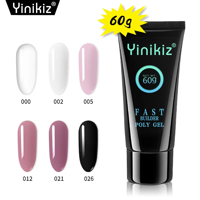 Быстросохнущий УФ гель Yinikiz 60 г лампа с защитой от лучей и LED лампой для 6 видов