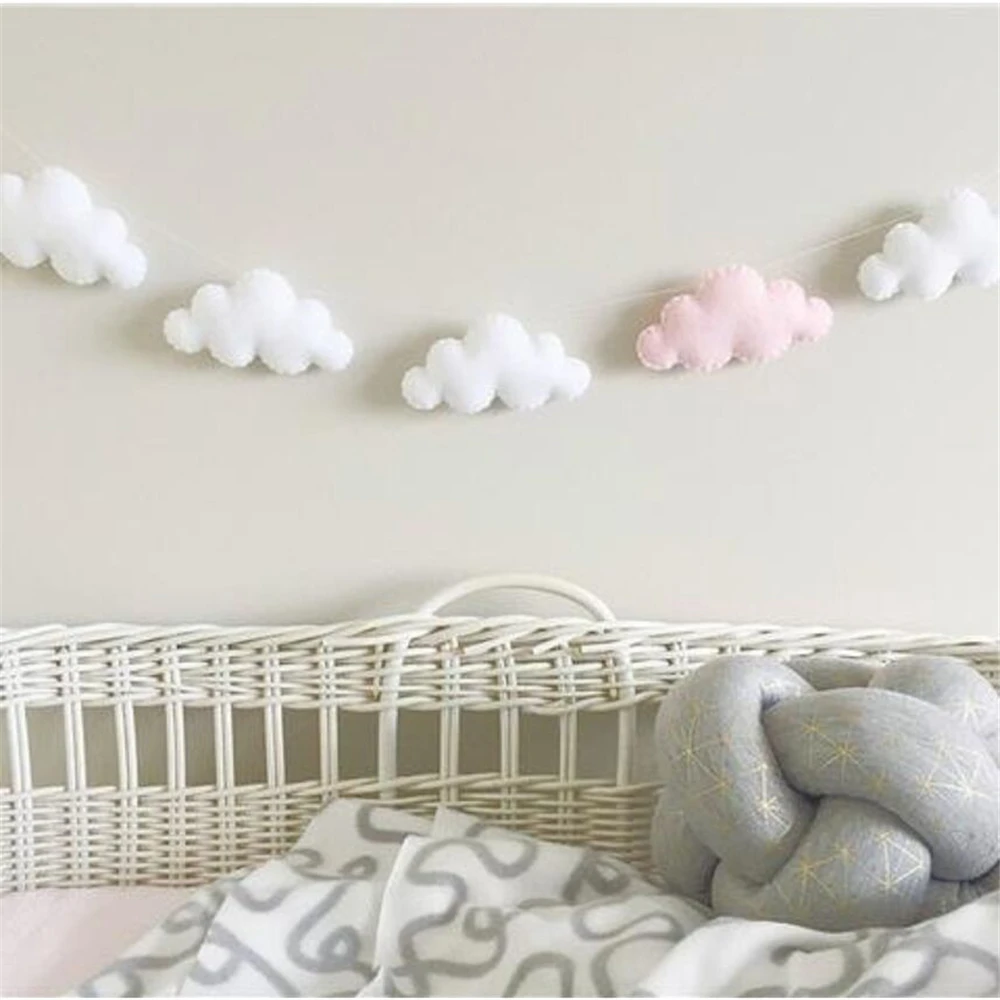 

1Pcs INS Nordic Cloud Wall Hanging Ornaments Kid Children Room Decoration Nursery Game Tent Bed Curtain Decor Photography Props