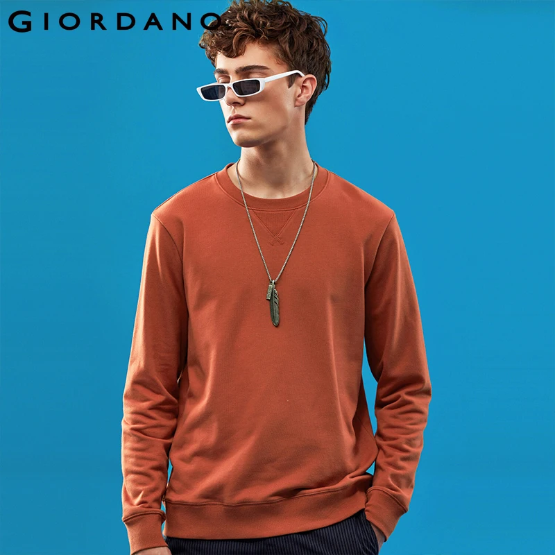 Giordano Men Sweatshirt Solid Pullover Sweatshirt Men Long Sleeve Fashion Terry Mens Clothes Sudadera Hombre Moleton Masculino Giordano Men Sweatshirt Solid Pullover Sweatshirt Men Long Sleeve Fashion Terry Mens Clothes Sudadera Hombre Moleton Masculino