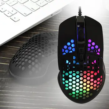 

Universally Gaming Mouse RGB Lighting Game USB Wired 6400DPI Adjustable Gaming Mouse Mice Drop Shipping 4.29