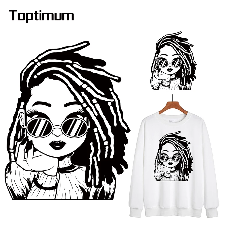 Cool Girl Heat Transfer Diy Thermal Patches Heat Print On Tshirt