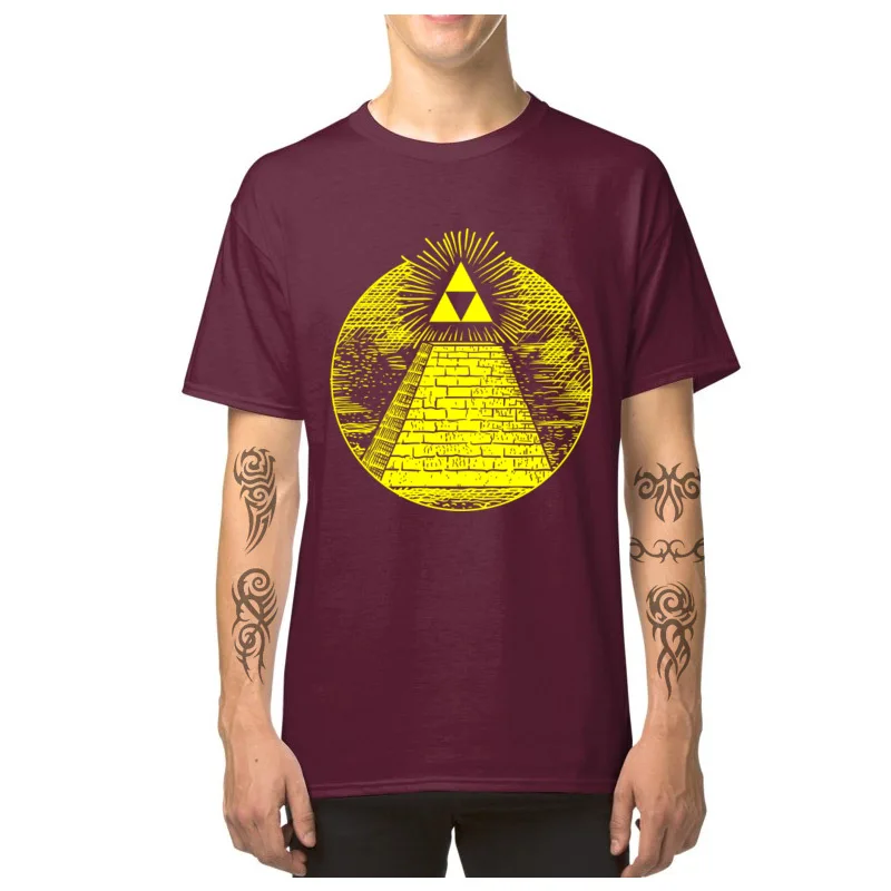 cosie Tops Shirt Latest Short Sleeve Man T-Shirt TpicOriginaltitle Normal Summer T Shirt O Neck Drop Shipping Tri-Force_of_Providence_7085 maroon