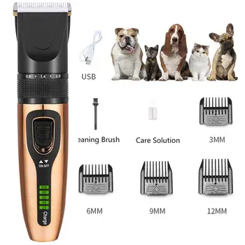 

Dog Hair Clipper Rechargeable Pet Professional Grooming Tool Dog Hair Trimmer Brush Comb Set Pet Cat Pet Hair Cut Machine