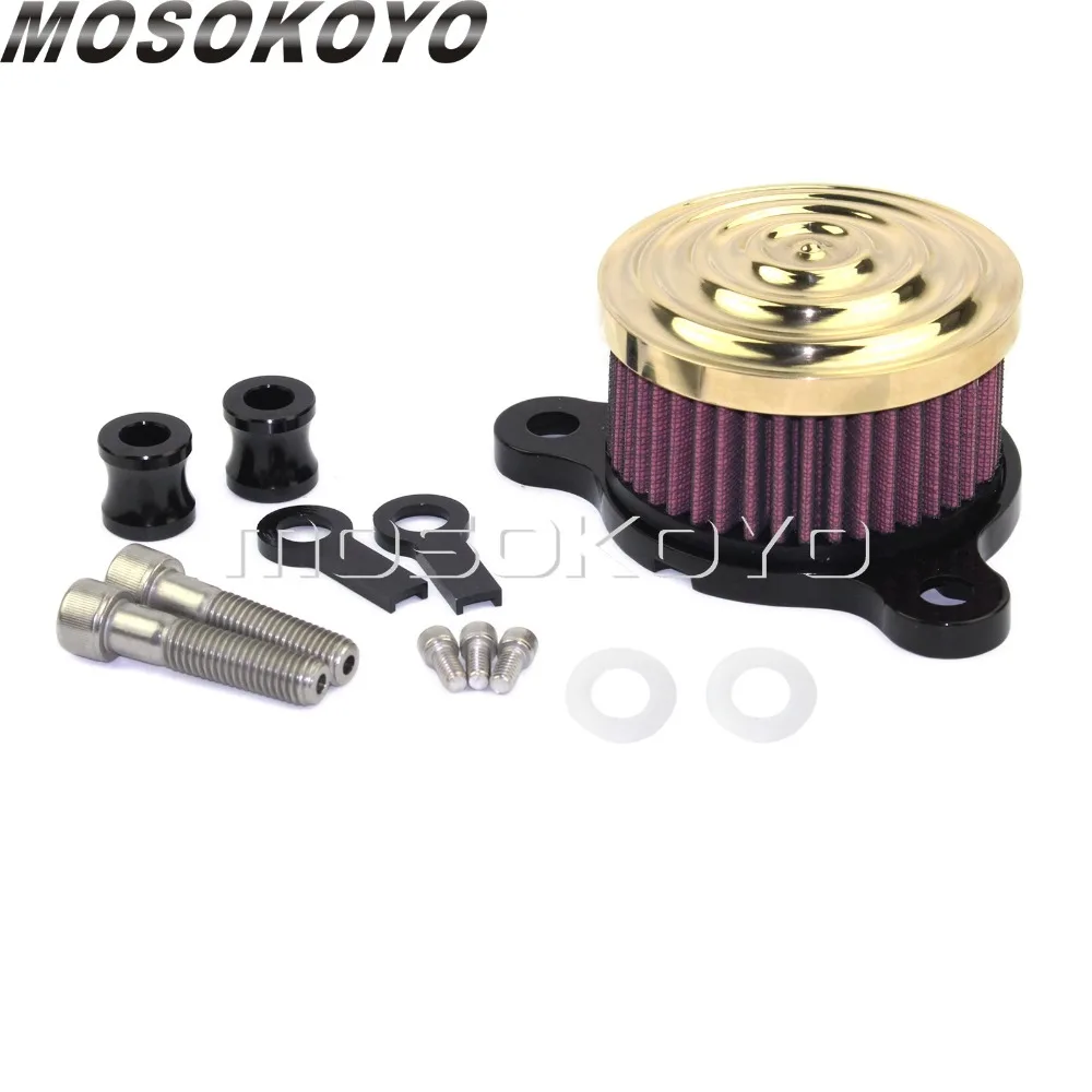 Brass Rough Craft Air Filter Motorcycle High-Flow Air Cleaner Intake Kit For Harley XL Sportster 883 Iron 1200 Seventy-two 04-18