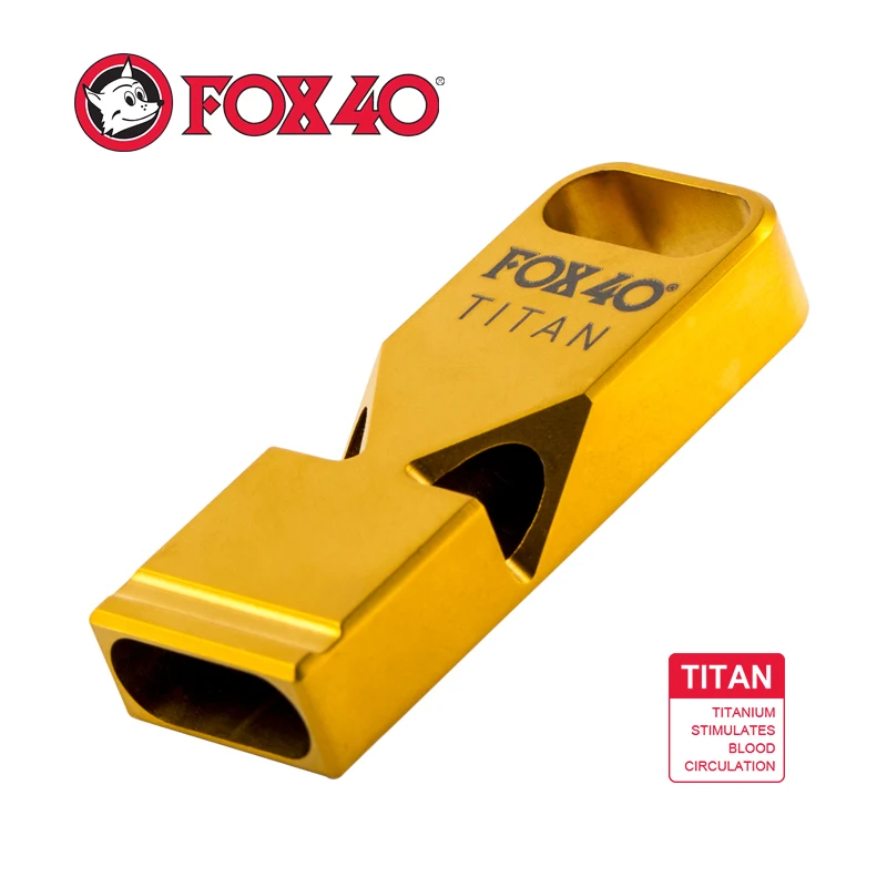 Canada Original Fox 40 Titan Premium Dual Tone Titanium Whistle Dal Leader Mondiale Nella Tecnologia Del Fischietto Senza Pisello