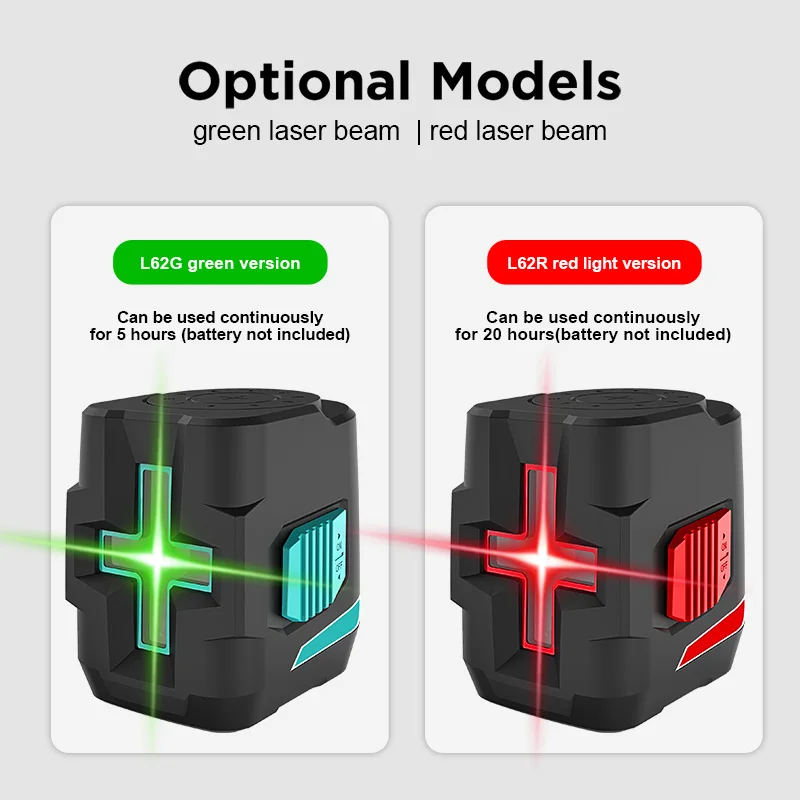 MILESEEY Laser Level L62, 2 Lines Nivel Laser, Self Leveling Green /Red Laser Trena,  Limited Time Special Offers