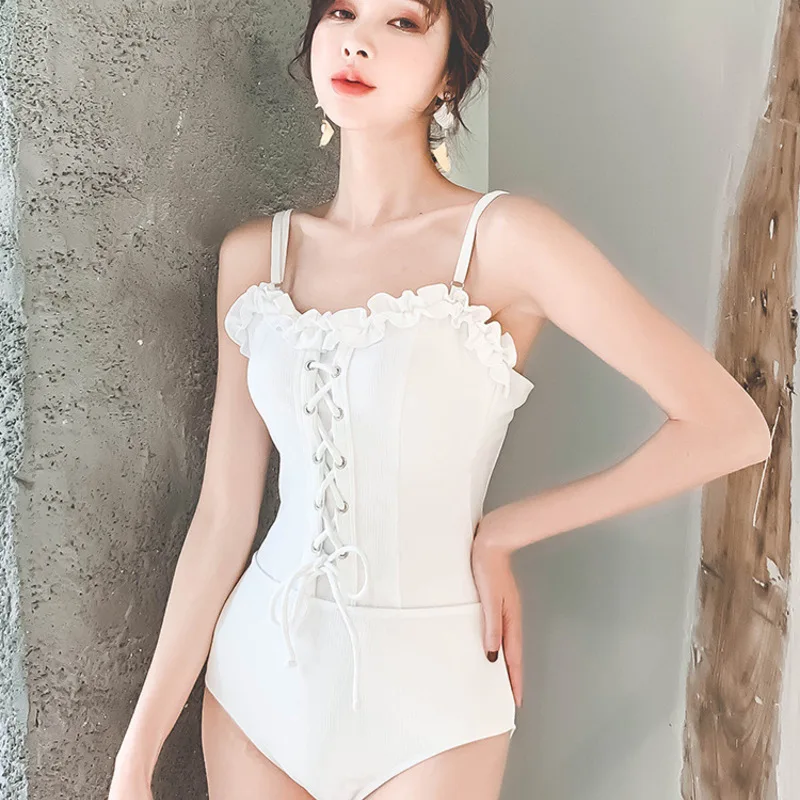 

One-Piece Swimsuits Push-Up Swimsuit Female Fused Swimwear For Girls Women Summer 2019 Push Ups Bust Funny Ears Sexy Backed