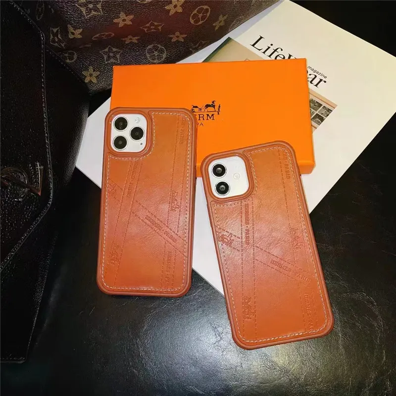 Fashion Luxury Brand Phone Leather Case For iPhone 12 Pro Max 7 8 Plus X Xs Xr 11Pro Max Protection Cover With Retail Packaging
