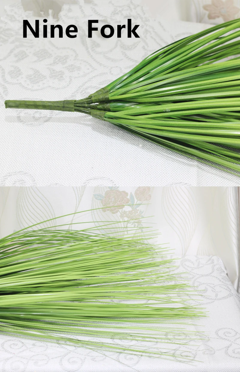 60 см искусственная зеленая трава растения Моделирование лист лук трава поддельные пластиковые цветы украшение газон инженерное Моделирование Ремесло