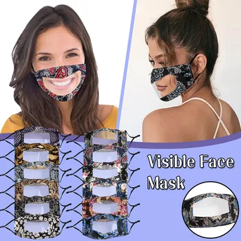 

Mini Shield Mouth Masks Adjustable Washable And Reusable Comfortable Face Mask Dustproof Transparent Visual Facemask Mascarillas