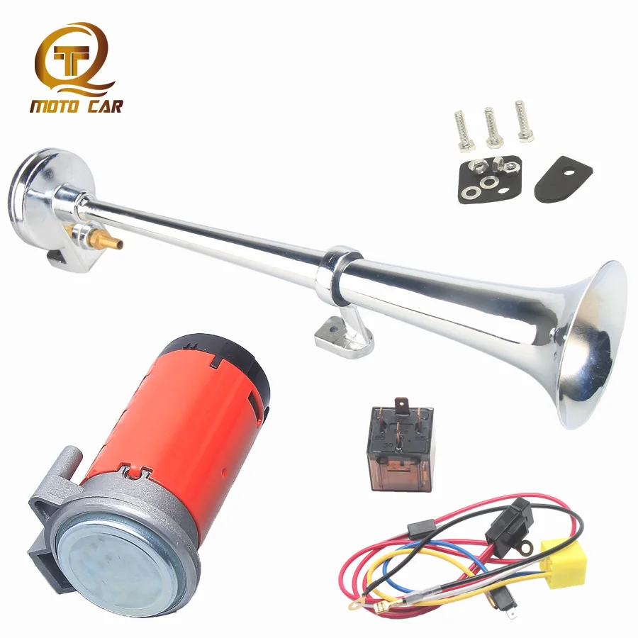 evrensel 12v 24v 100a 150db havali korna kompresoru super yuksek sesle araba kornasi pompasi hoparlorler krom kamyonlar icin otomobil tekne tren chrome for car chrome speakerchrome horn aliexpress