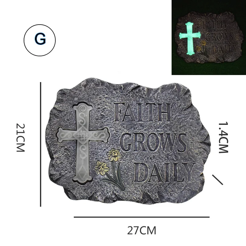 Креативная садовая Каменная ступень доска Смола Ночная светящаяся дорожка декоративная статуя открытый сад газон Декор Орнамент - Цвет: G